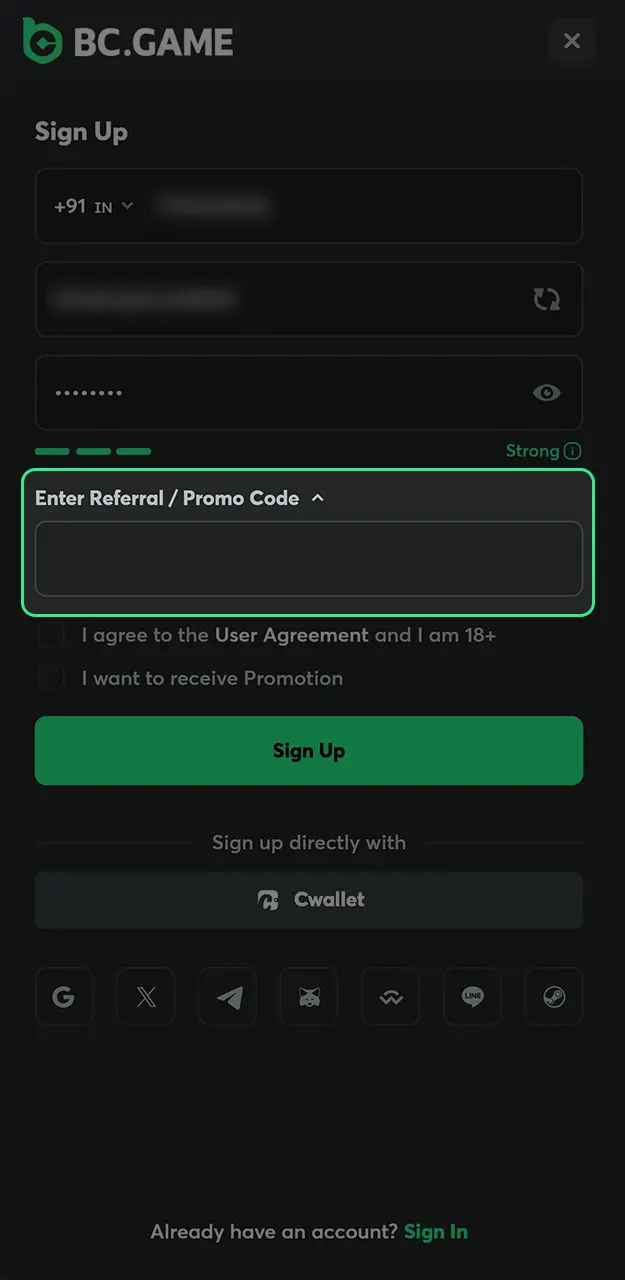 Use an active BC Game promo code during sign up to unlock exclusive Plinko bonuses.