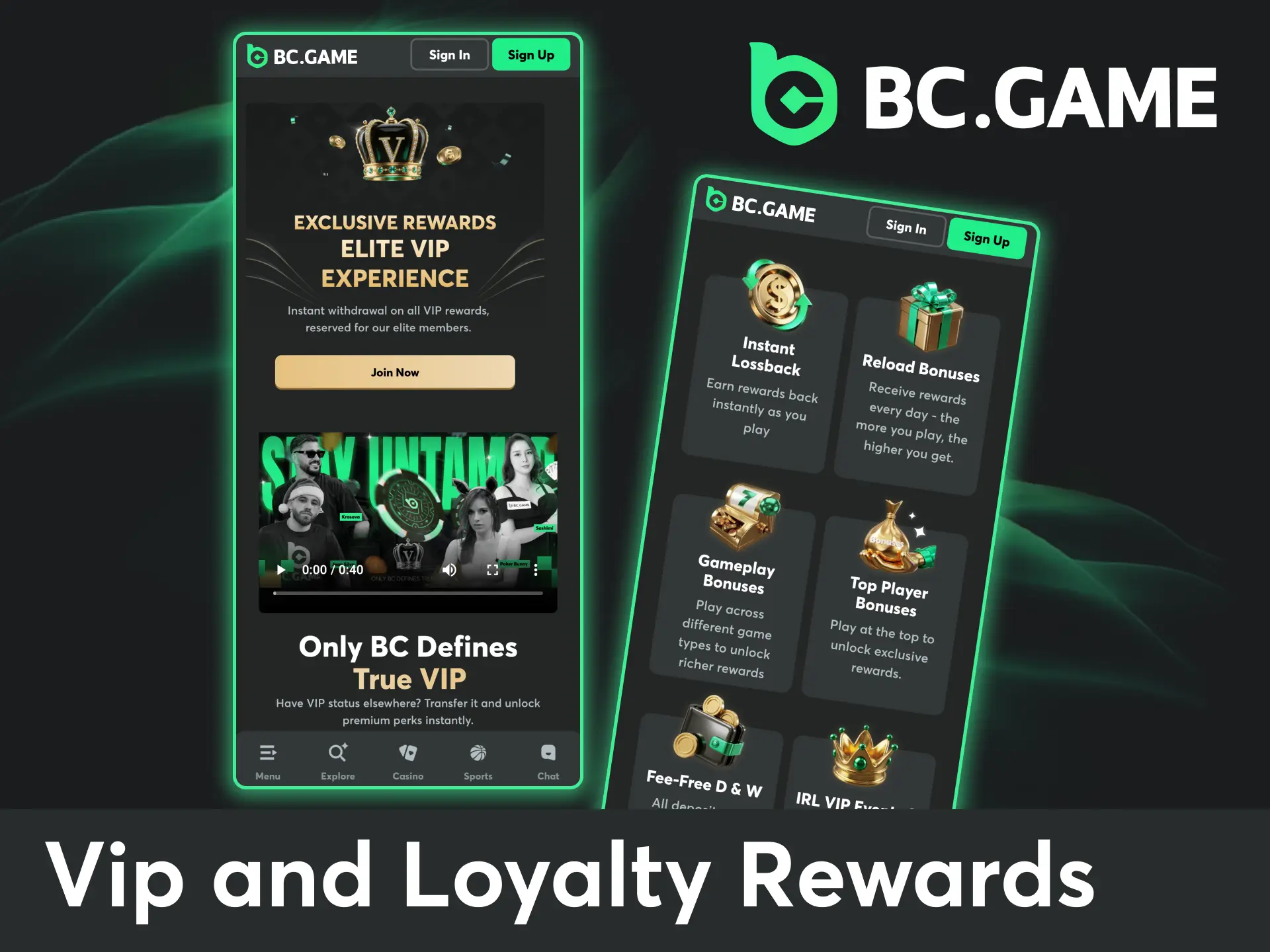 Install the BC Game app, play actively, and unlock your VIP cashback automatically.