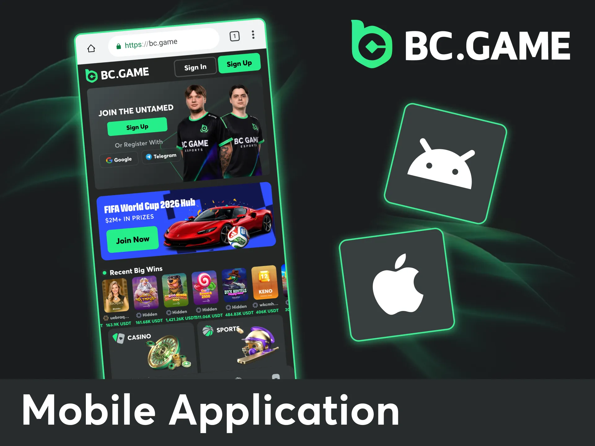 Get the BC Game app today, log in to your account, and track your casino bonuses.