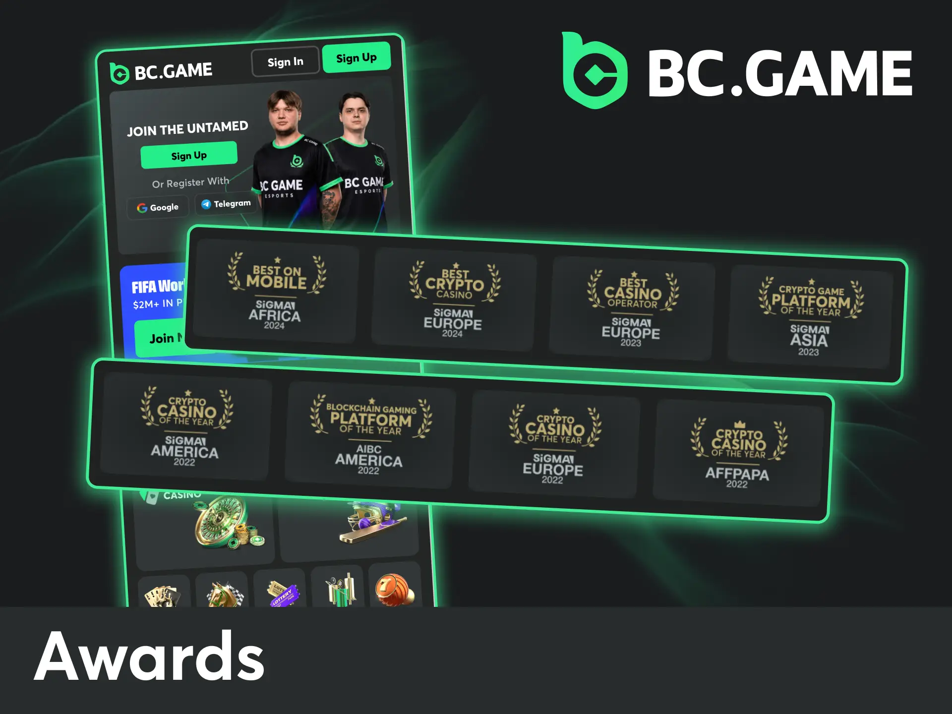 Join BC Game, a globally recognized crypto platform, and play with the award winner.