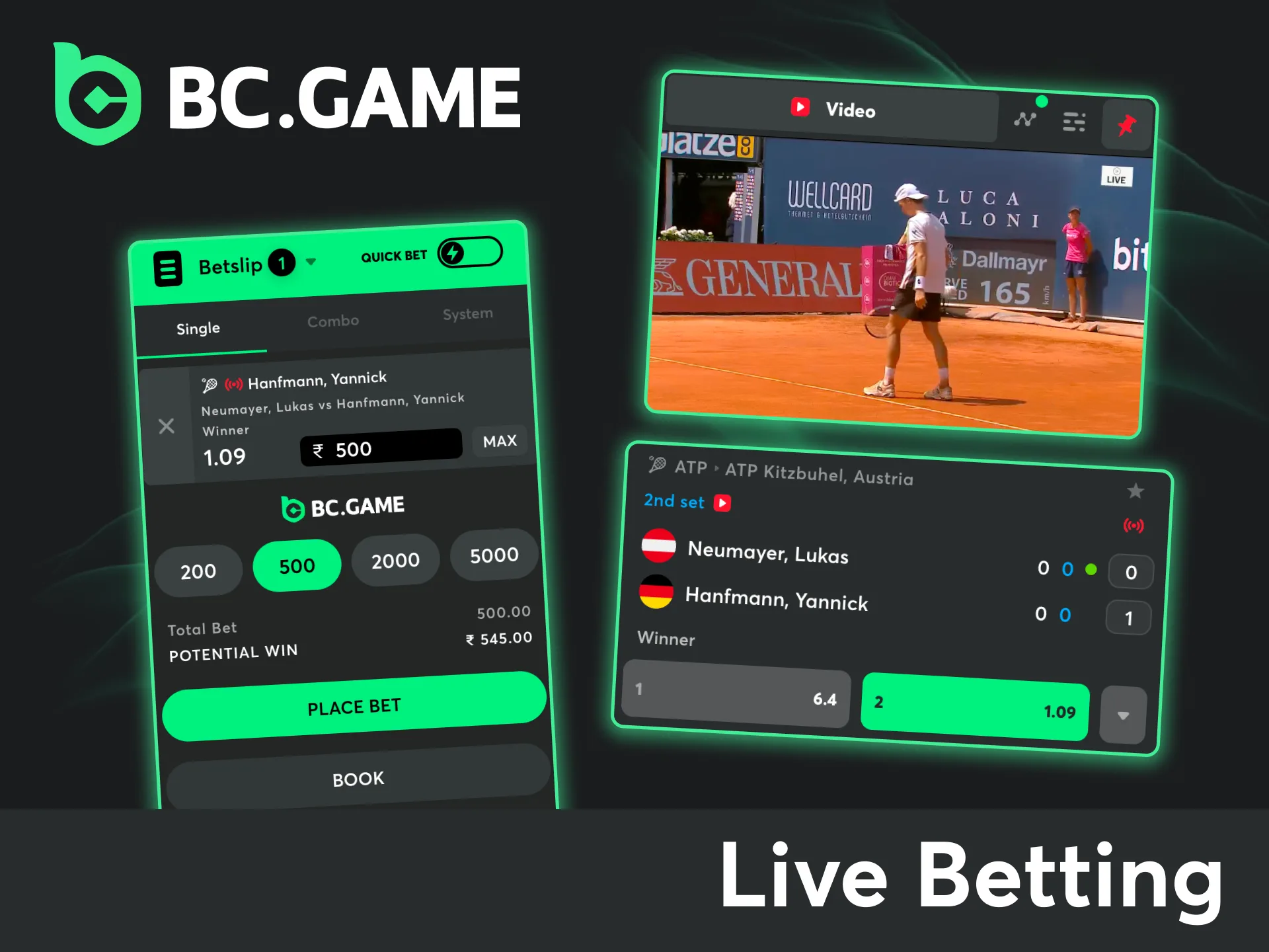 Open BC Game live betting today, follow match updates, and place your bets instantly.